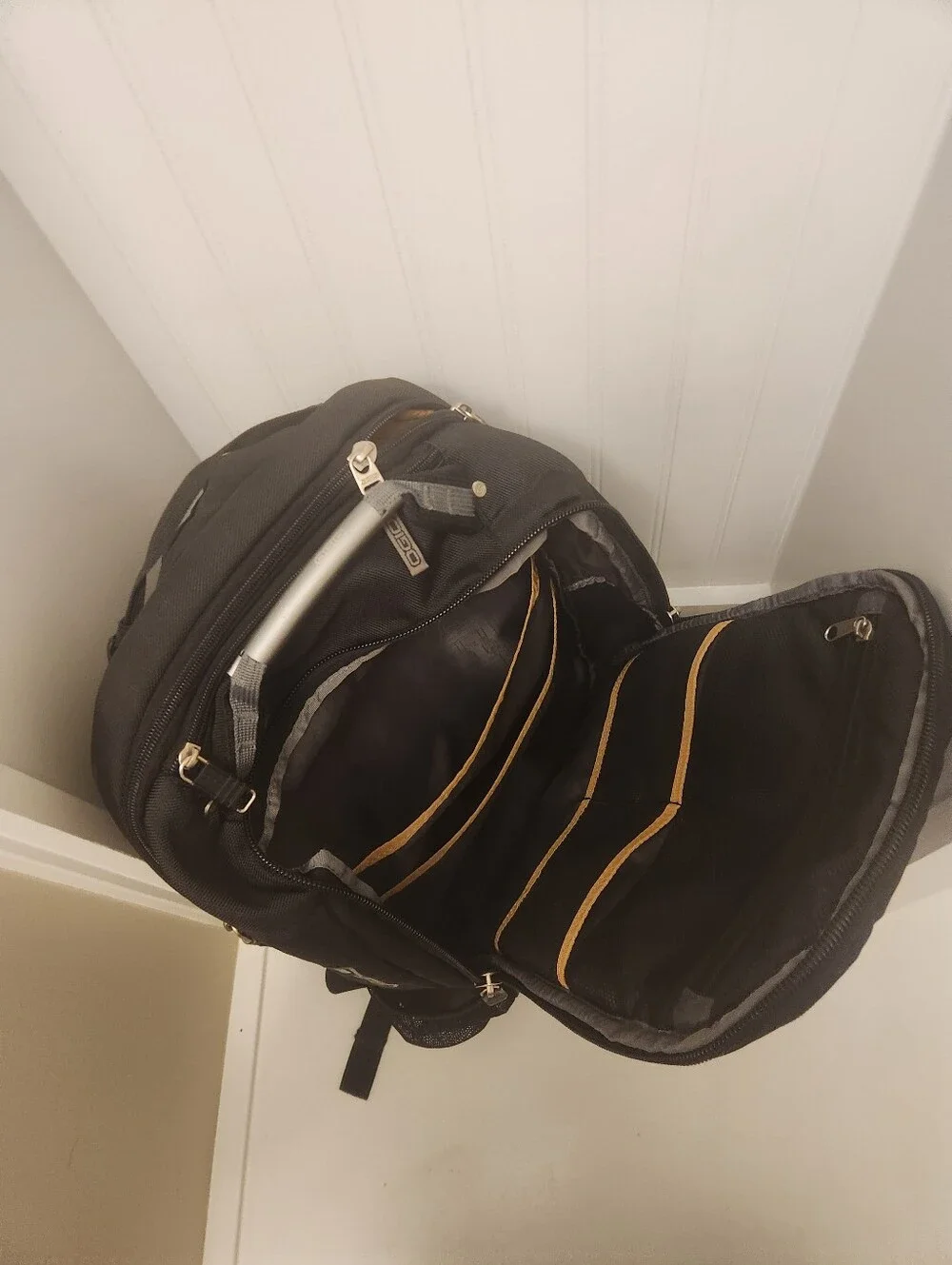 OGIO Black Men's Organizer Backpack with Silver Accents